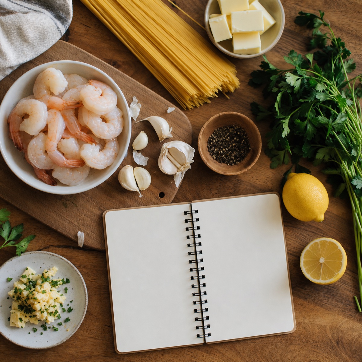 Garlic Butter Shrimp Pasta