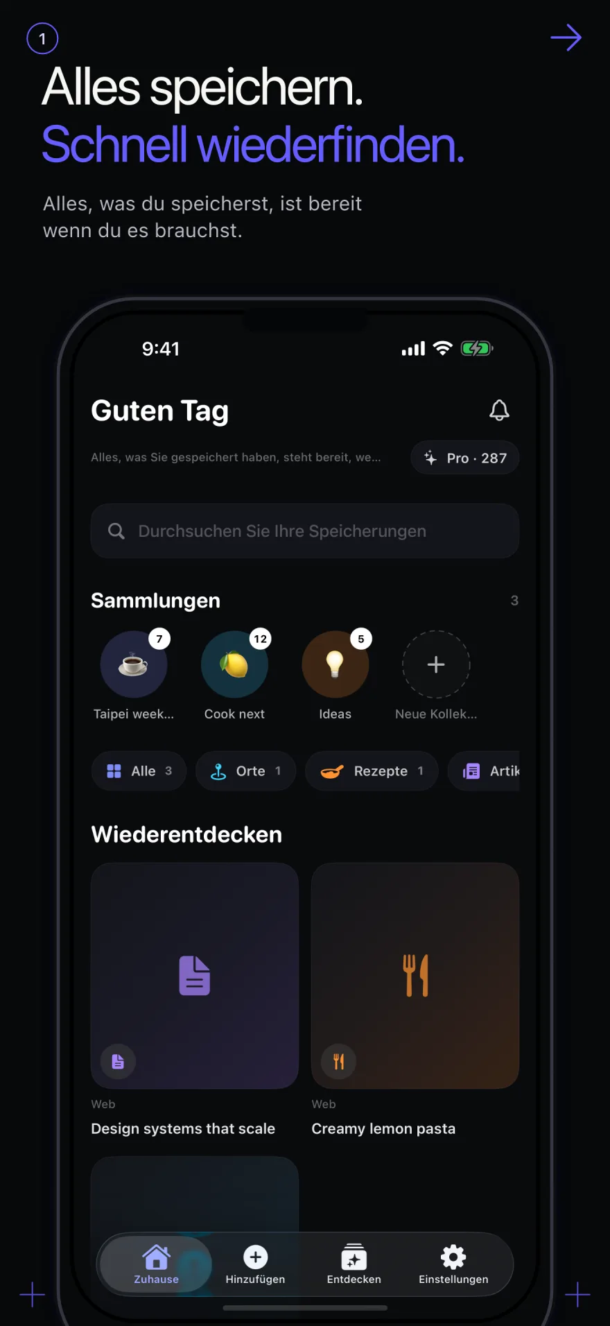 Zephlo-Mediathek mit Sammlungen und gespeicherten Inhalten